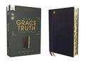 Nasb, the Grace and Truth Study Bible (Trustworthy and Practical Insights), Leathersoft, Navy, Red Letter, 1995 Text, Thumb Indexed, Comfort Print - Imitation Leather