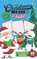 Christmas Mazes for Kids 69 Mazes Difficulty Level Medium: Fun Maze Puzzle Activity Game Books for Children - Holiday Stocking Stuffer Gift Idea - San - Paperback