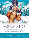 Mermaids and Animal Companions Coloring Book: Fantasy Coloring for Grown Ups - Paperback