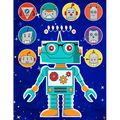 Robots Sticker Album 2 For Boys: 100 Plus Pages For PERMANENT Sticker Collection, Activity Book For Boys - 8.5 by 11 - Paperback