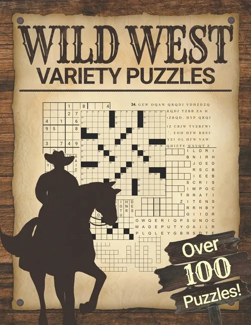 Wild West Variety Puzzles: Adult Word Puzzle Brain Games Book Fun and Relaxing - Paperback