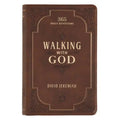 Walking with God Devotional - Brown Faux Leather Daily Devotional for Men & Women 365 Daily Devotions - Leather