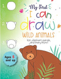 My First I can draw Wild Animals lion, elephant, panda, and many more Ages 5 and up: Fun for boys and girls, PreK, Kindergarten - Paperback