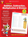Scholastic Success with Addition, Subtraction, Multiplication & Division Grade 4 Workbook - Paperback