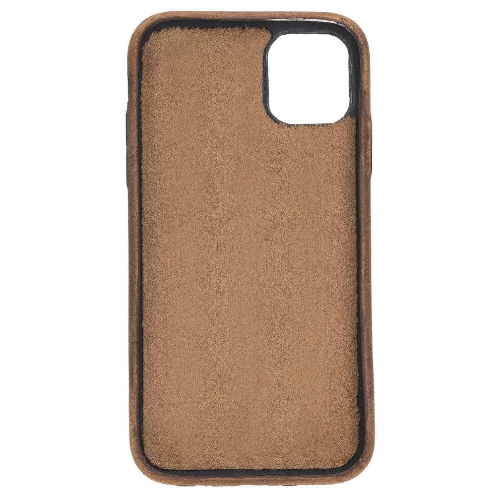 iPhone 11 Genuine Leather Slim Case with Stand – Rock Cover Stand