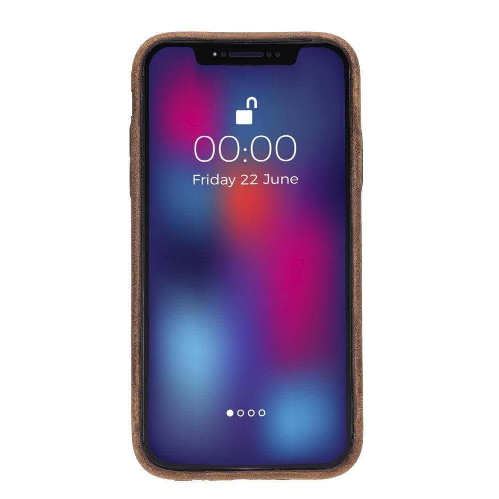 iPhone 11 Genuine Leather Slim Case with Stand – Rock Cover Stand
