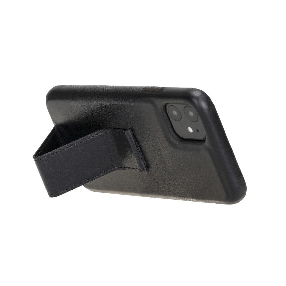 iPhone 11 Genuine Leather Slim Case with Stand – Rock Cover Stand