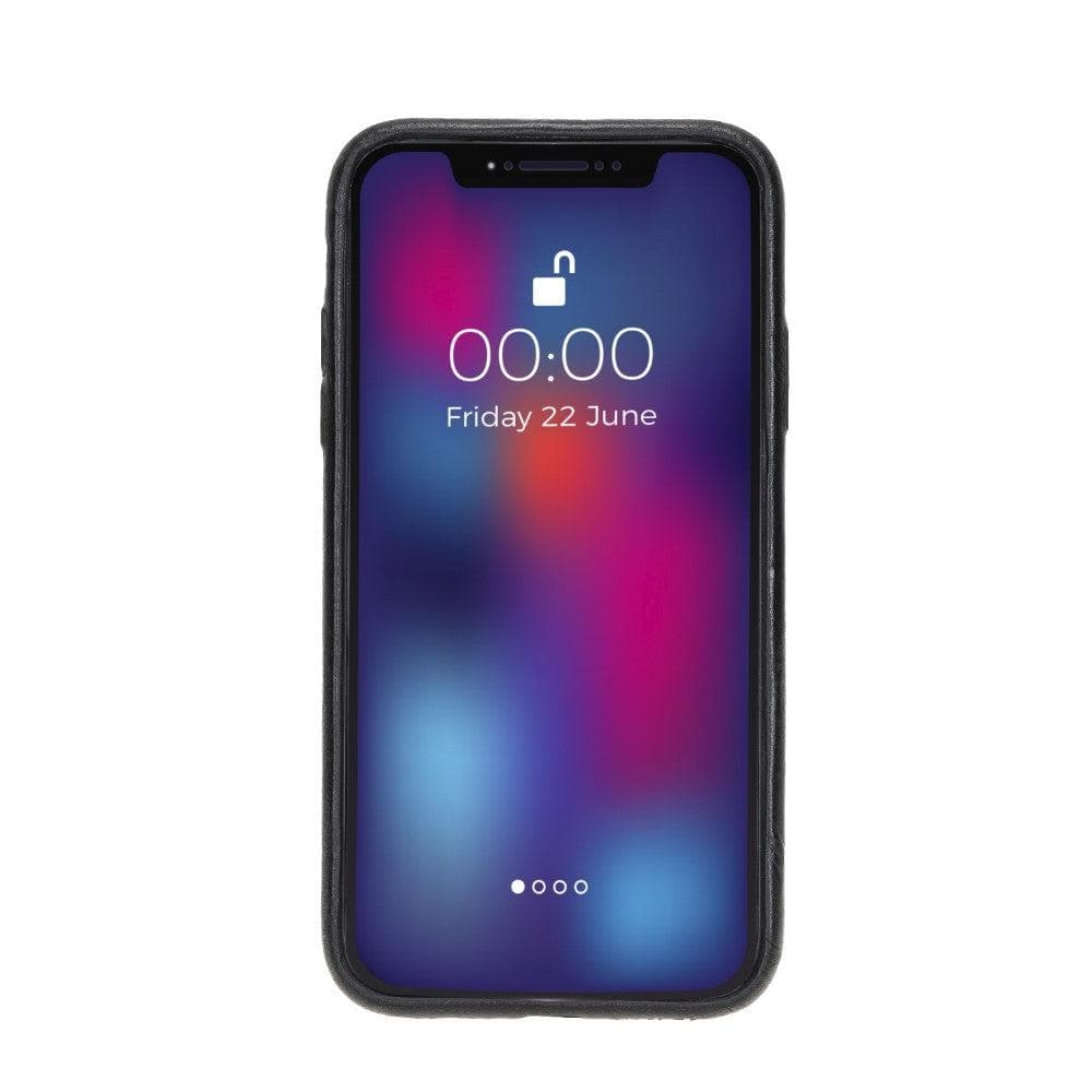 iPhone 11 Genuine Leather Slim Case with Stand – Rock Cover Stand