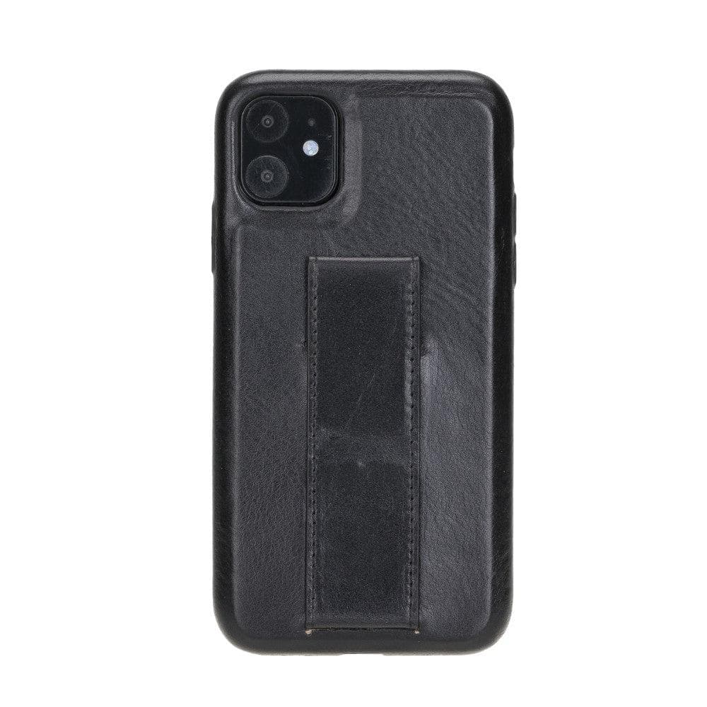 iPhone 11 Genuine Leather Slim Case with Stand – Rock Cover Stand