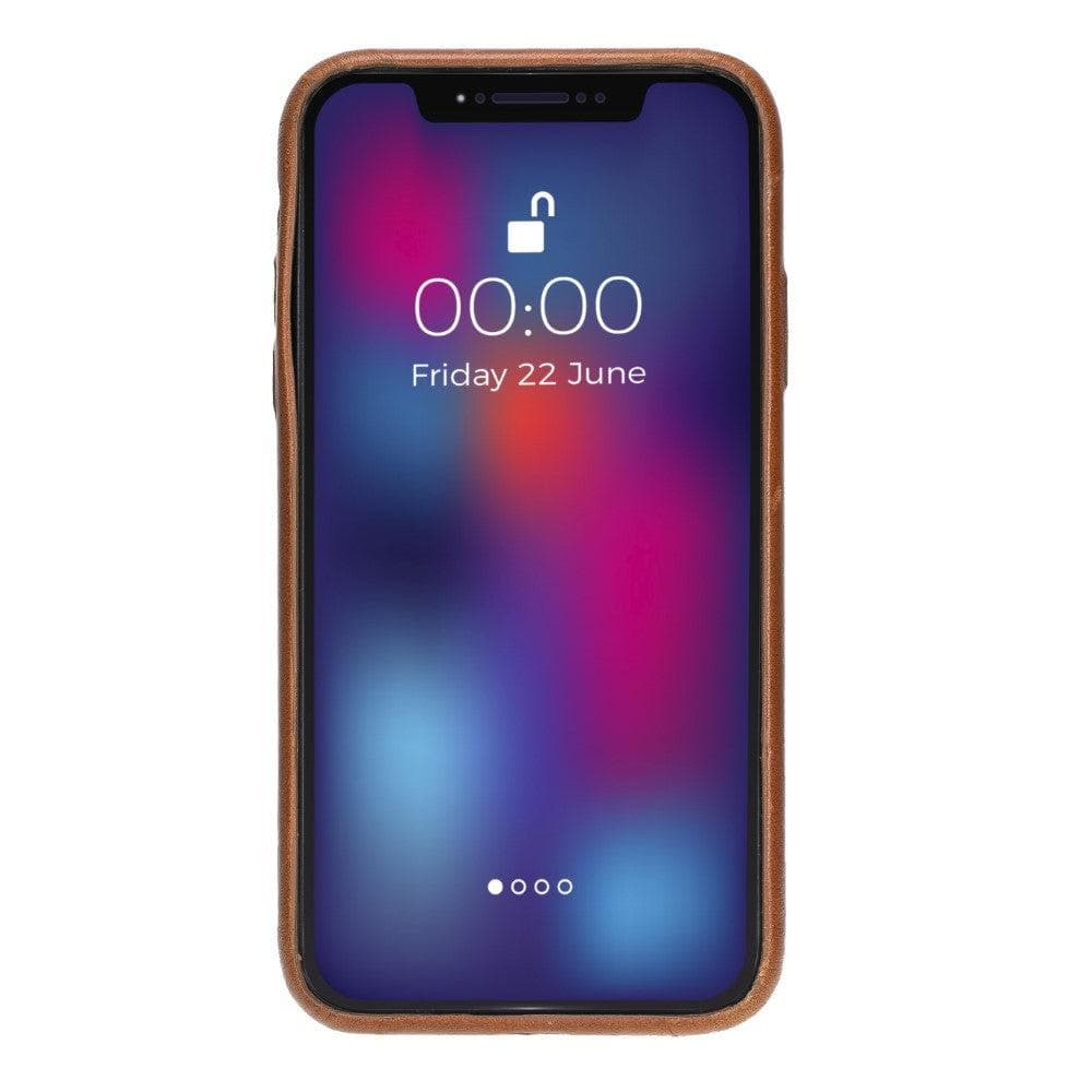iPhone 11 Genuine Leather Slim Case with Stand – Rock Cover Stand