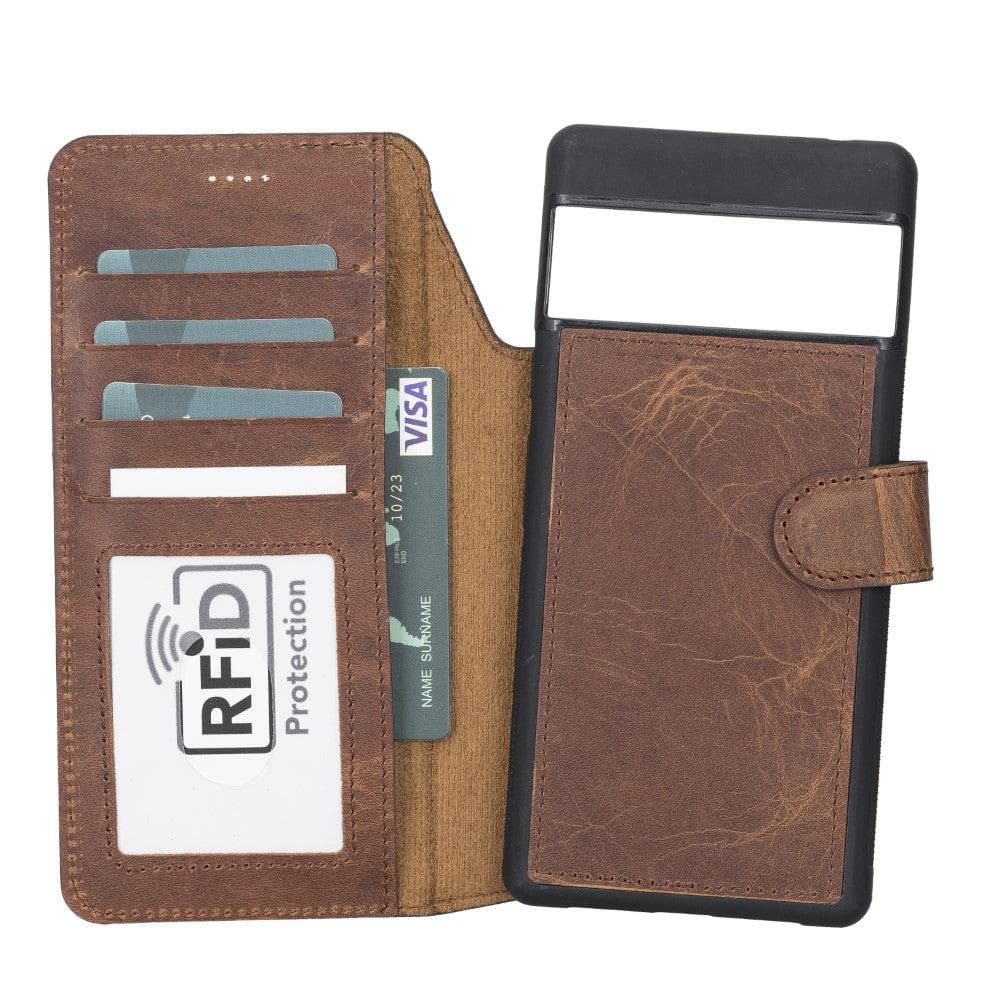 Google Pixel 6 Pro Leather Wallet Case Detachable RFID – Magic