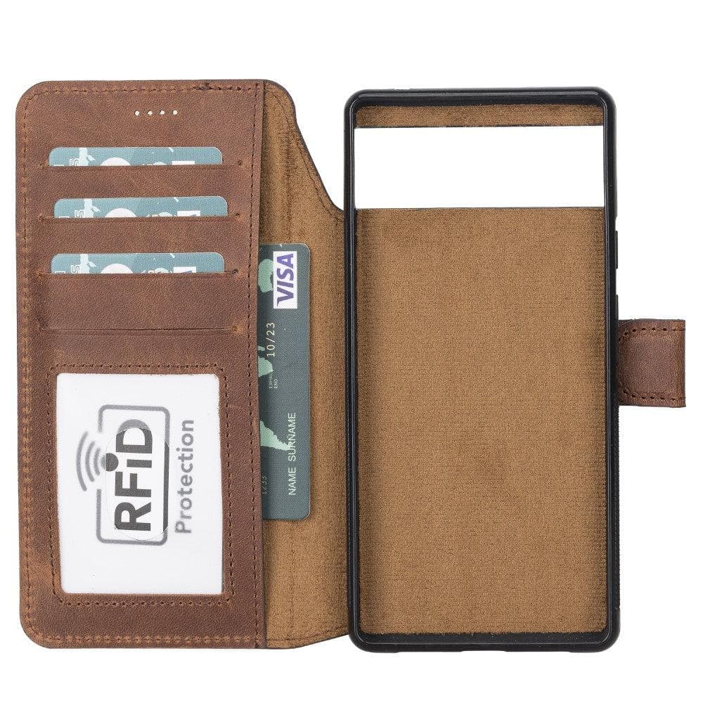 Google Pixel 6 Pro Leather Wallet Case Detachable RFID – Magic