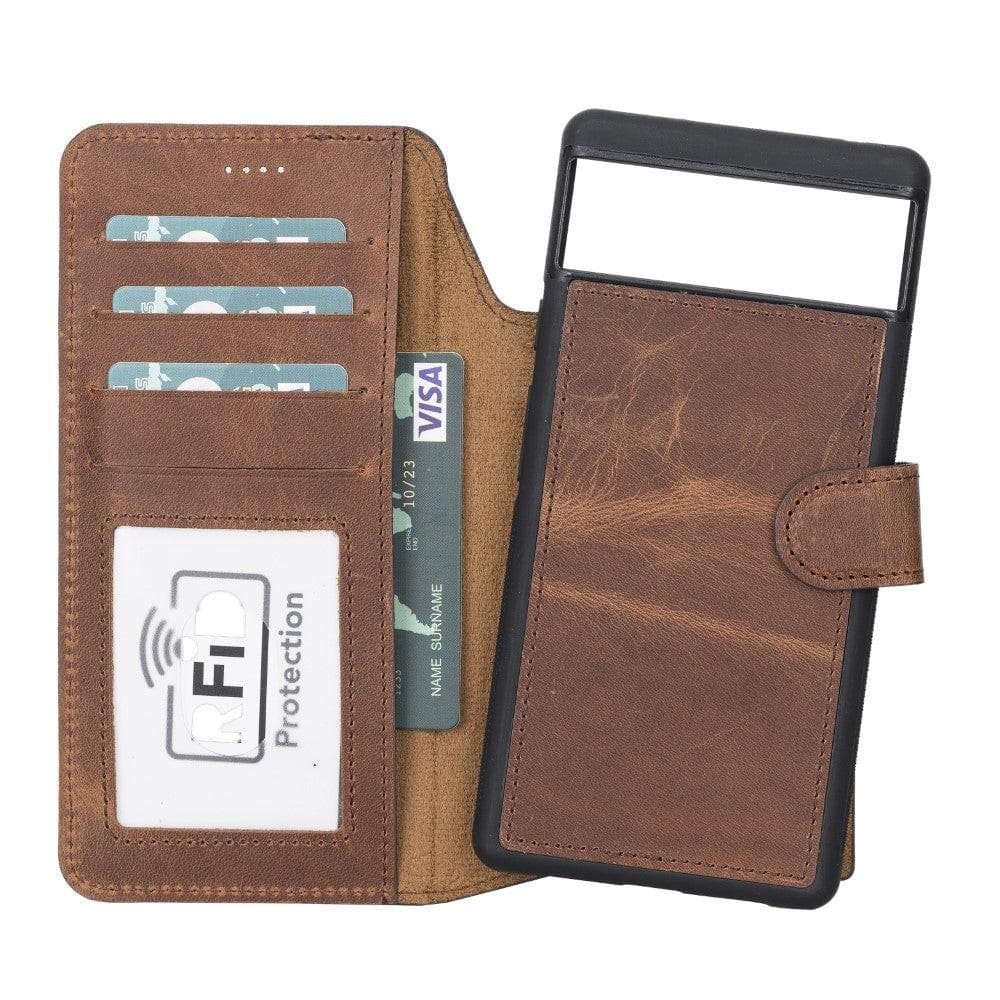 Google Pixel 6 Pro Leather Wallet Case Detachable RFID – Magic