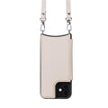 iPhone 12 / 12 Pro Leather Wallet Case with Shoulder Strap – Saff