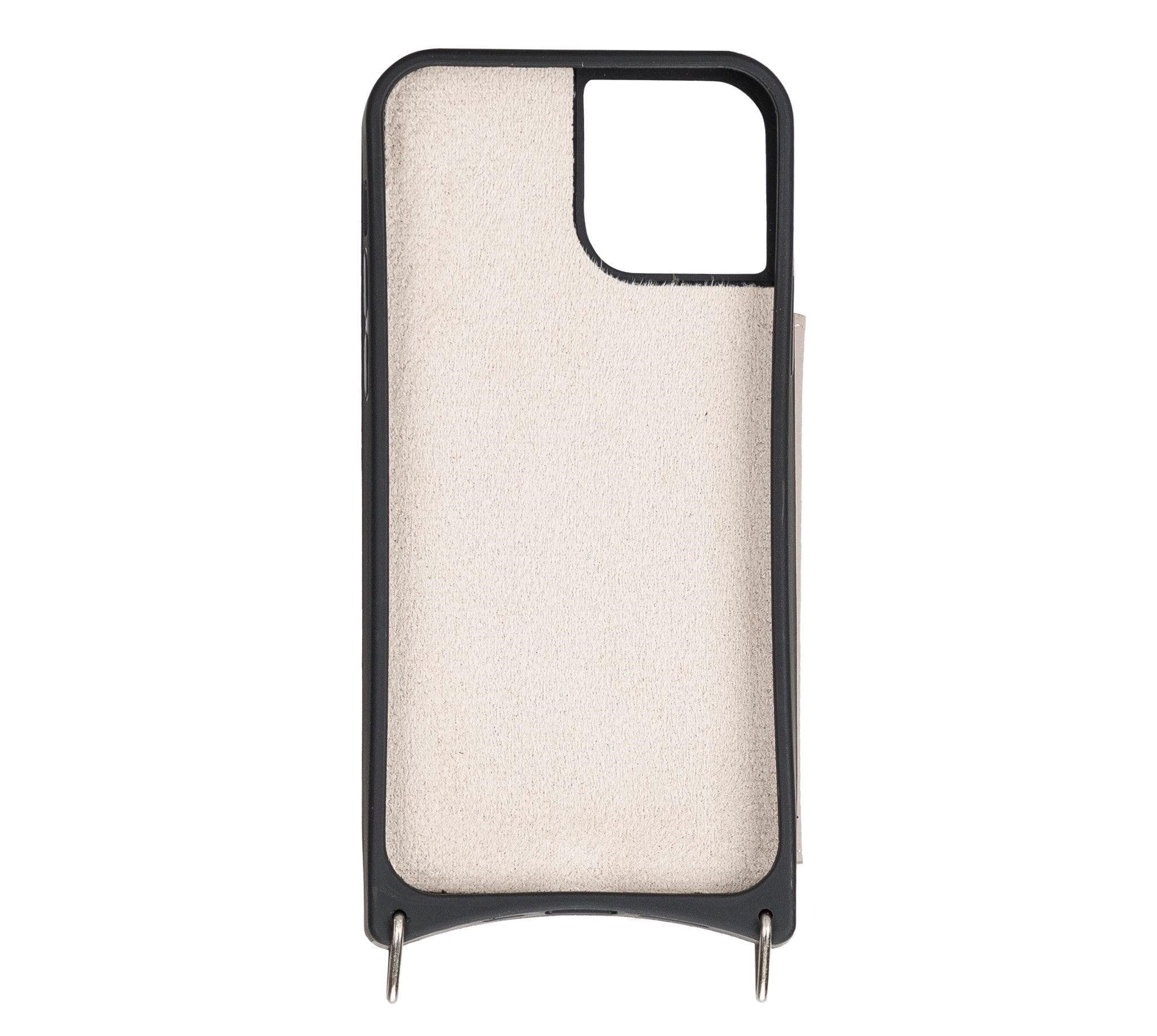iPhone 12 / 12 Pro Leather Wallet Case with Shoulder Strap – Saff