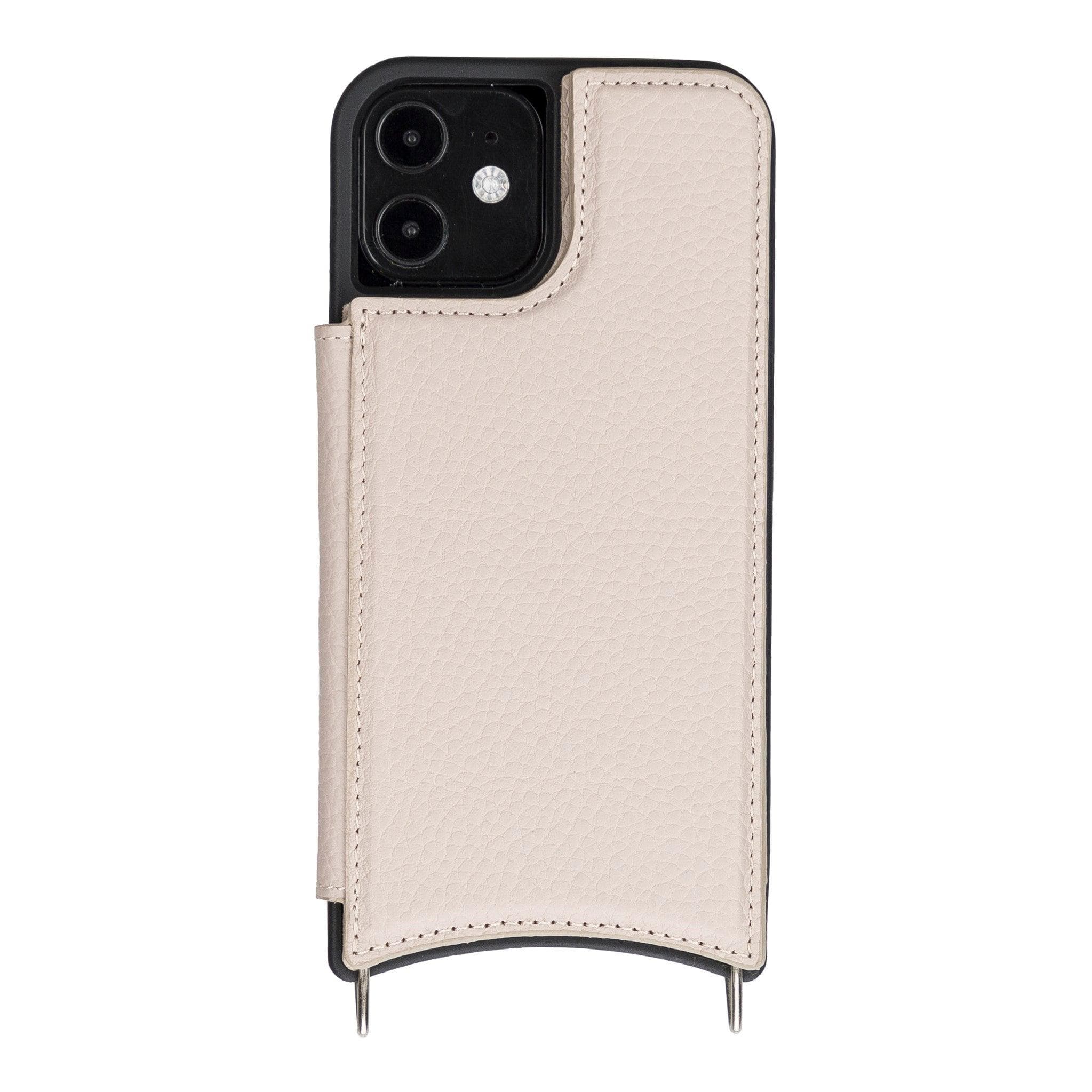 iPhone 12 / 12 Pro Leather Wallet Case with Shoulder Strap – Saff