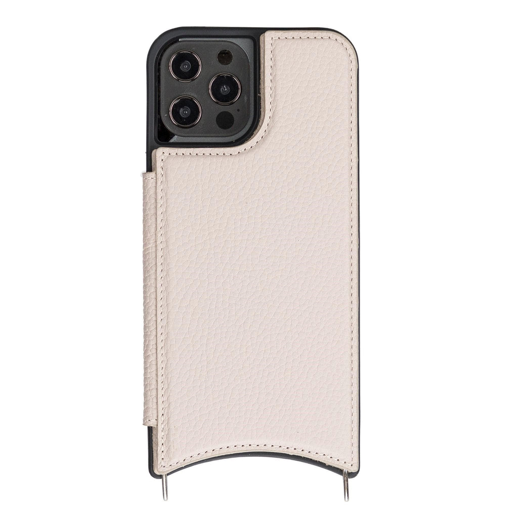 iPhone 12 / 12 Pro Leather Wallet Case with Shoulder Strap – Saff