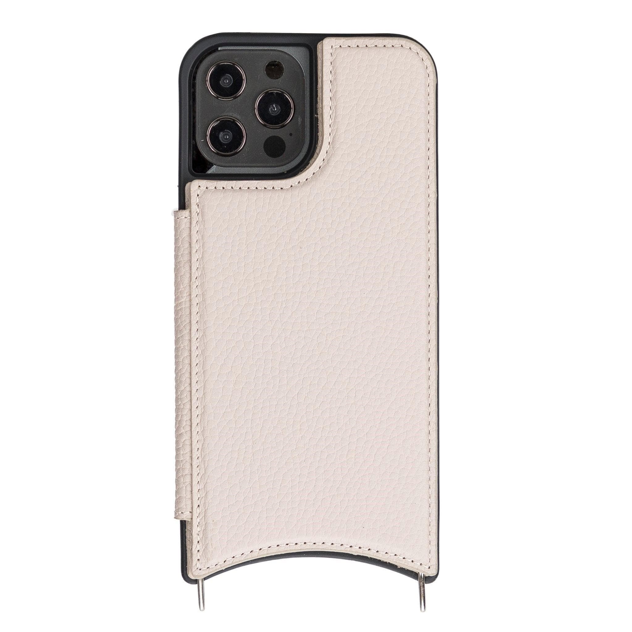 iPhone 12 / 12 Pro Leather Wallet Case with Shoulder Strap – Saff