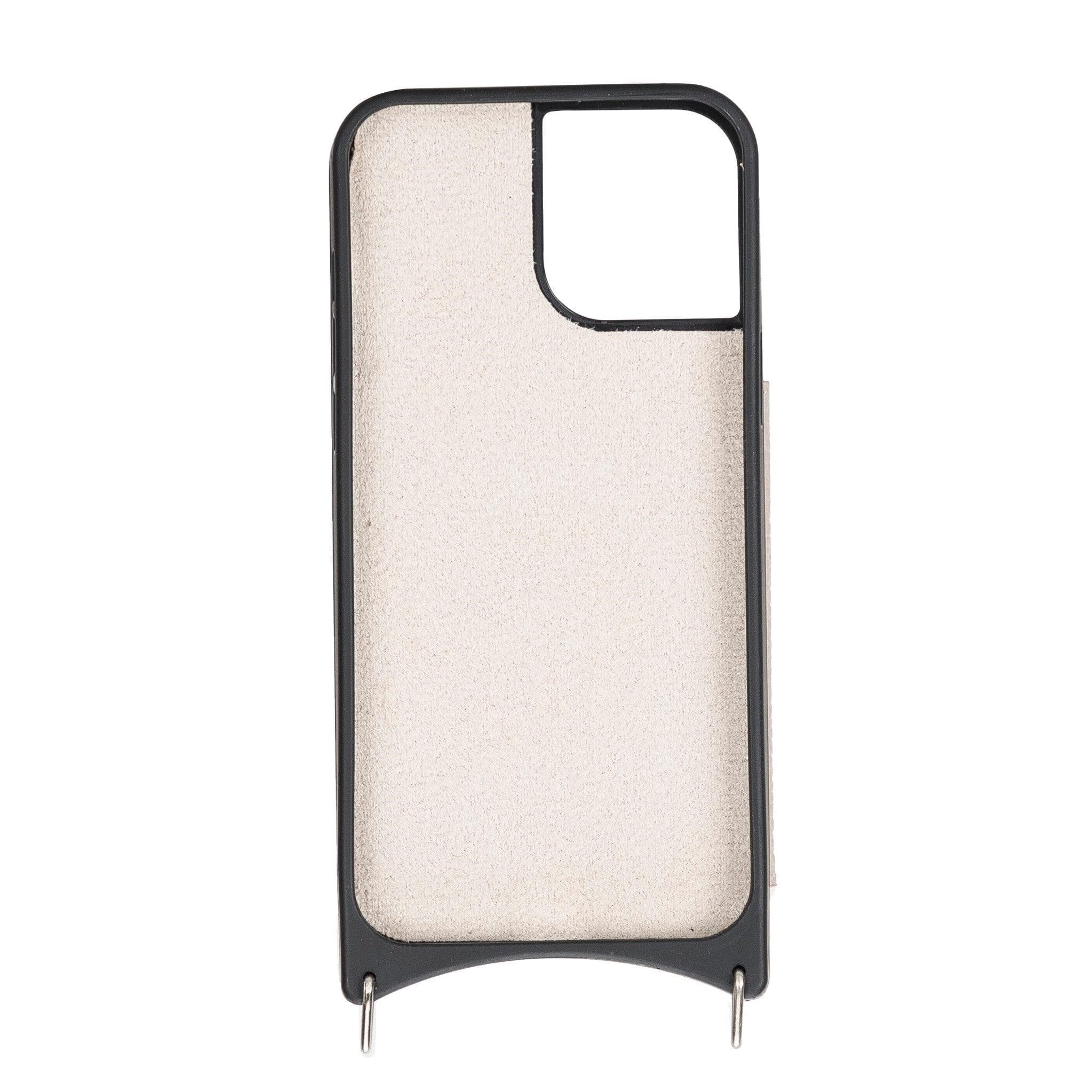 iPhone 12 / 12 Pro Leather Wallet Case with Shoulder Strap – Saff