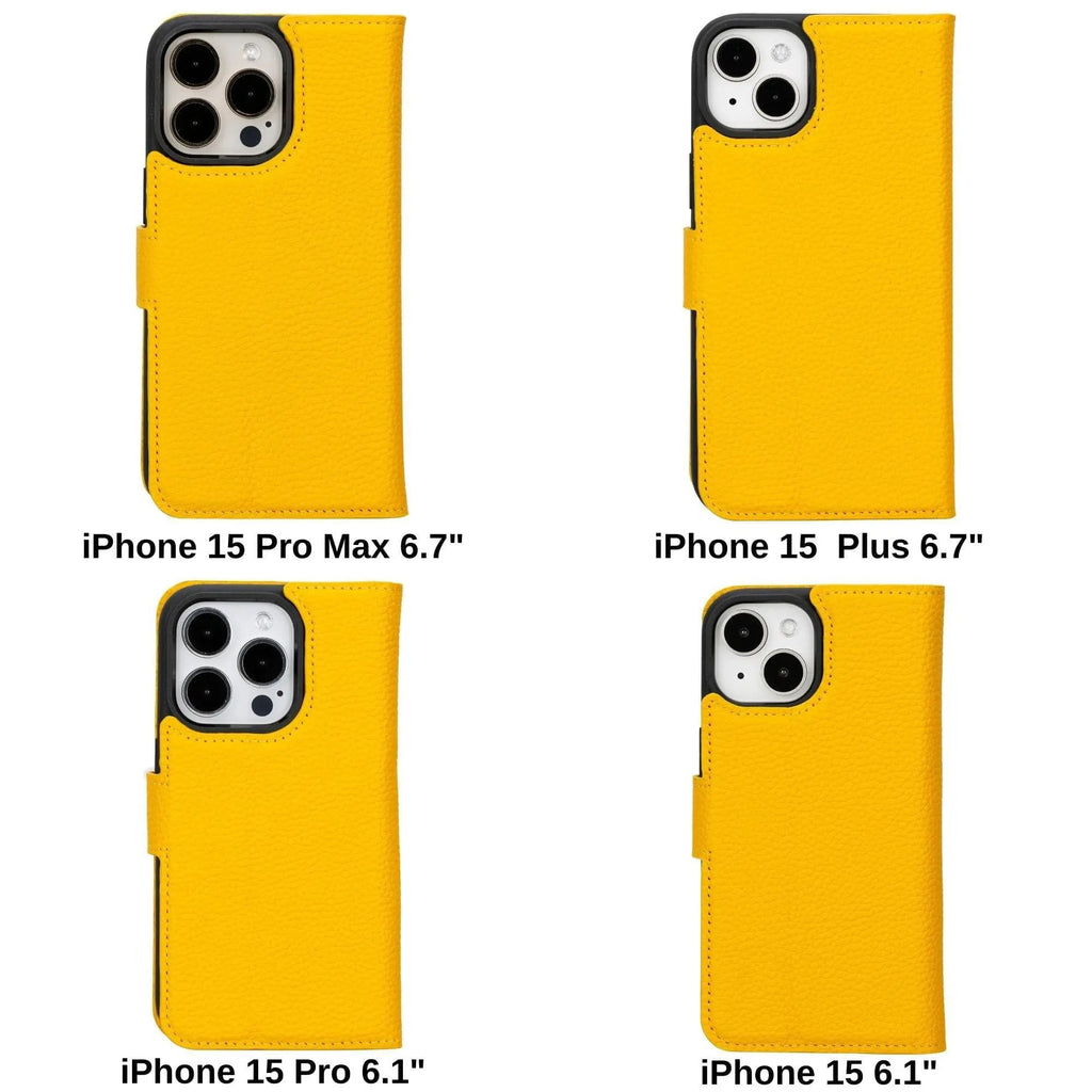 iPhone 15 Pro Max Leather Wallet Case Detachable RFID MagSafe – Magic Series