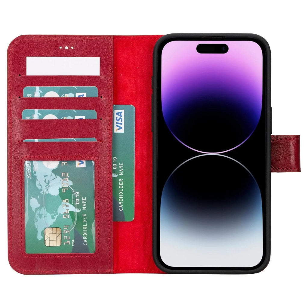 iPhone 15 Pro Max Leather Wallet Case Detachable RFID MagSafe – Magic Series