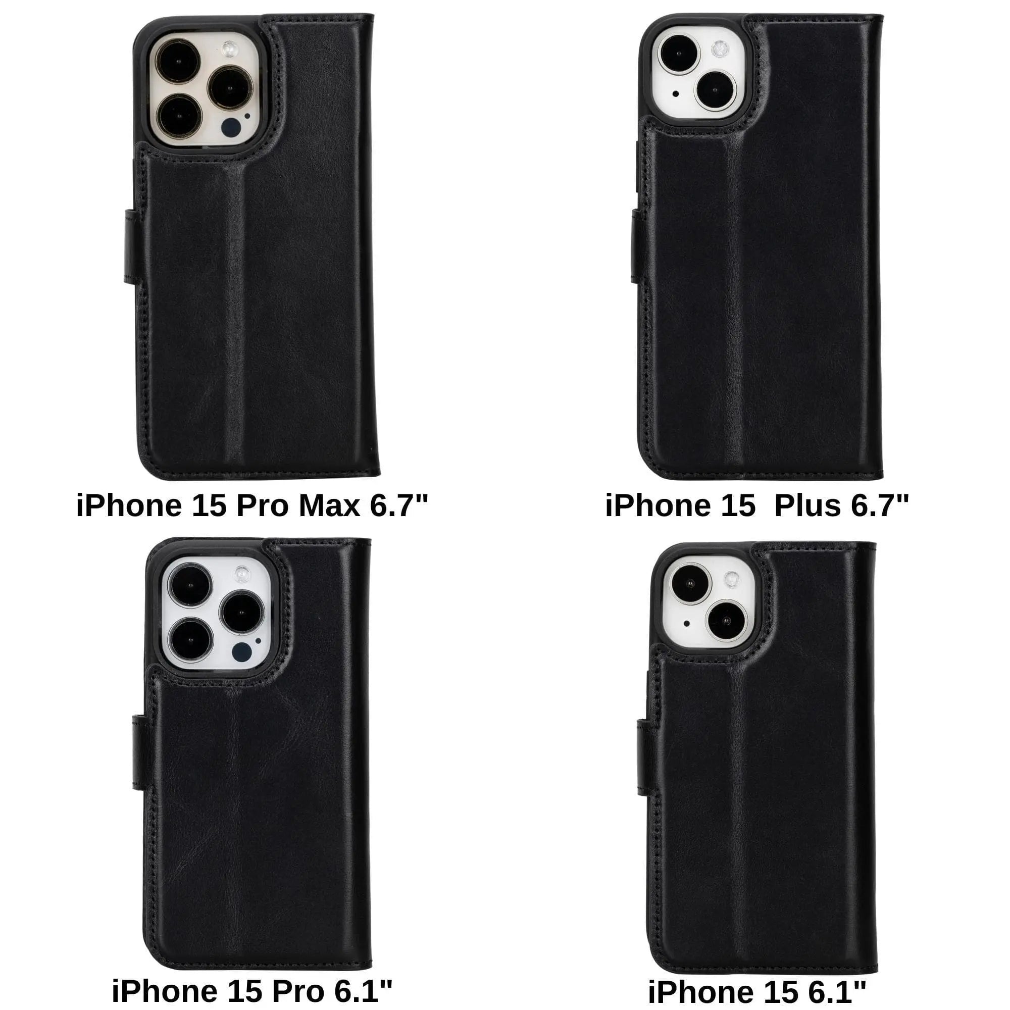 iPhone 15 Leather Wallet Case Detachable RFID MagSafe – Magic Series