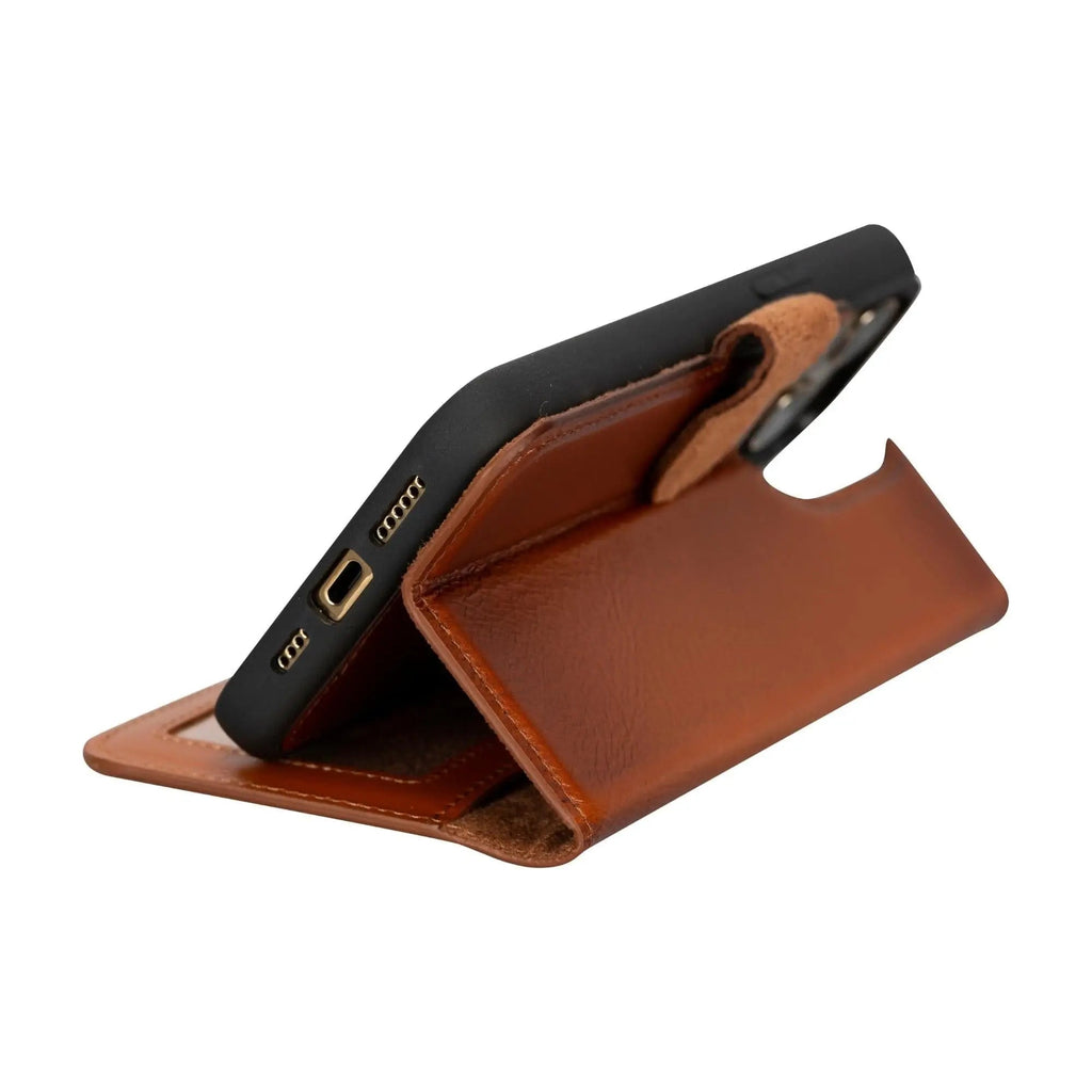 iPhone 15 Pro Max Leather Wallet Case Detachable RFID MagSafe – Magic Series
