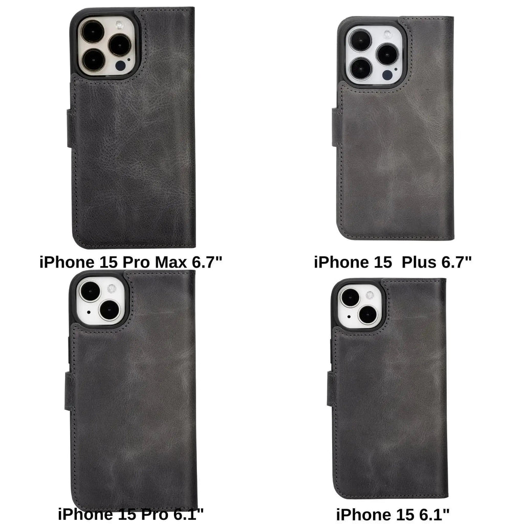 iPhone 15 Leather Wallet Case Detachable RFID MagSafe – Magic Series