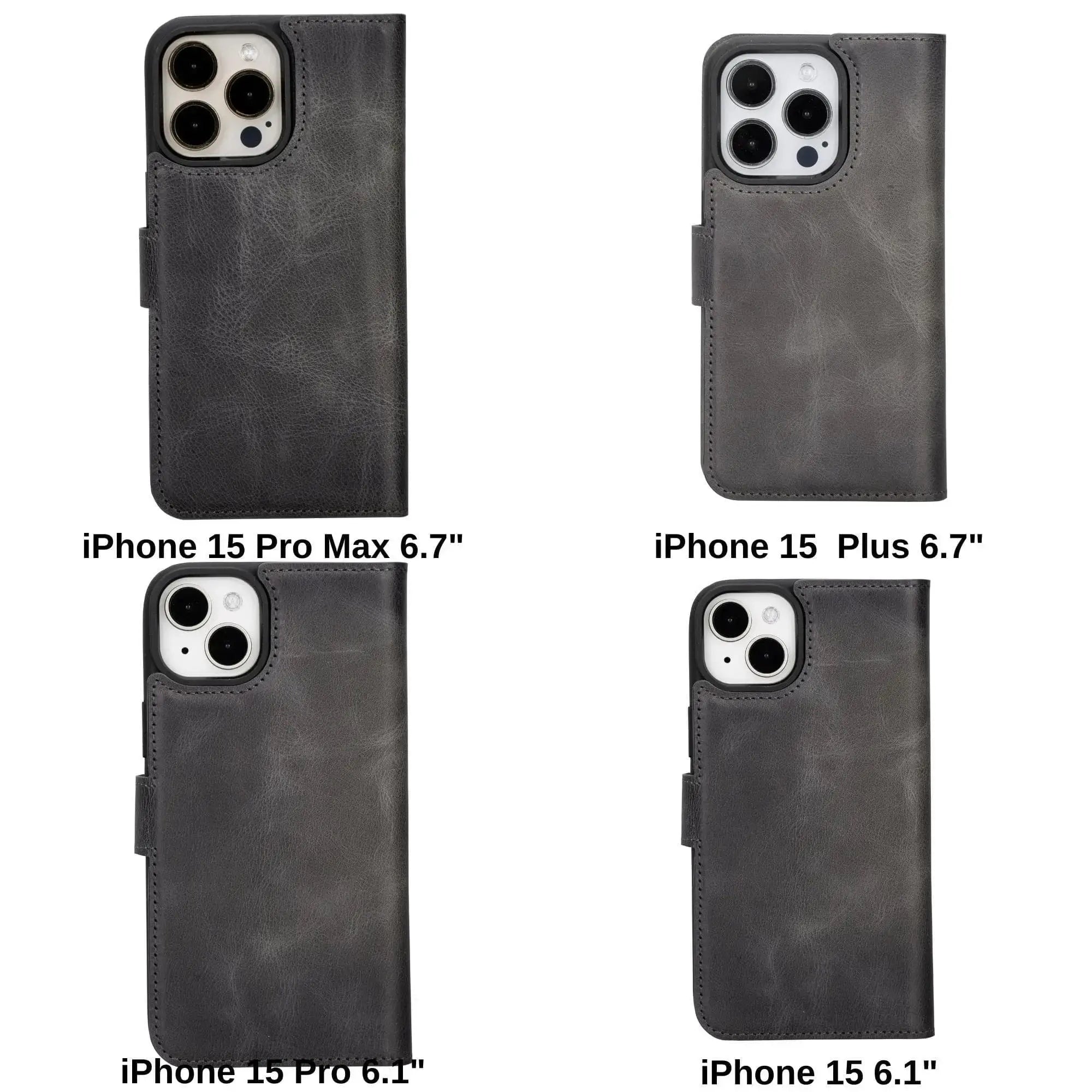 iPhone 15 Leather Wallet Case Detachable RFID MagSafe – Magic Series