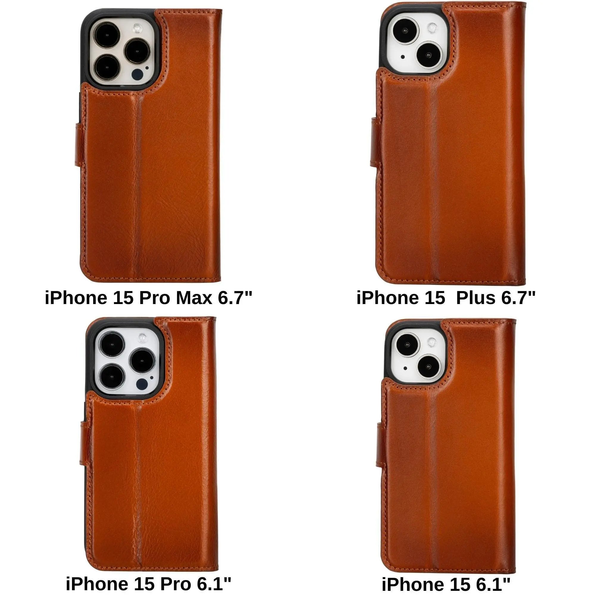 iPhone 15 Leather Wallet Case Detachable RFID MagSafe – Magic Series