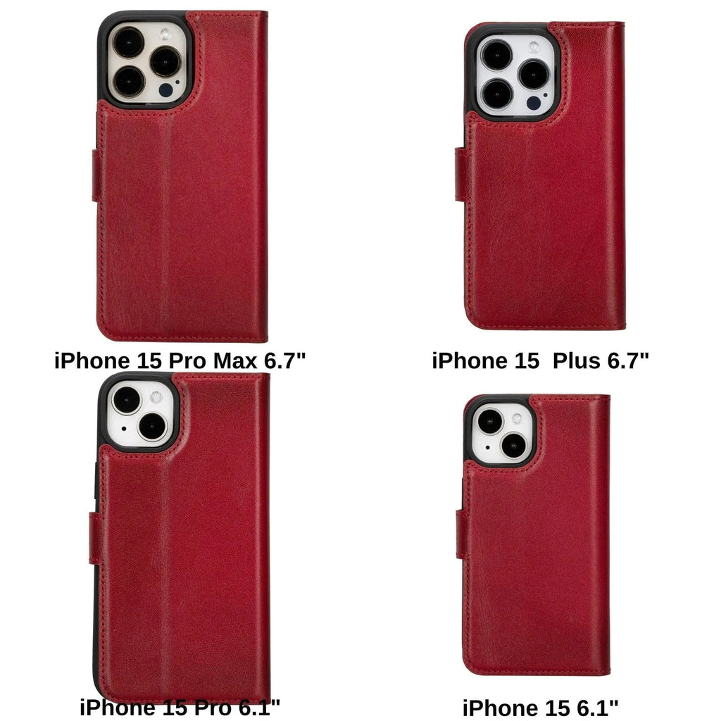 iPhone 15 Plus Leather Wallet Case Detachable RFID MagSafe – Magic Series
