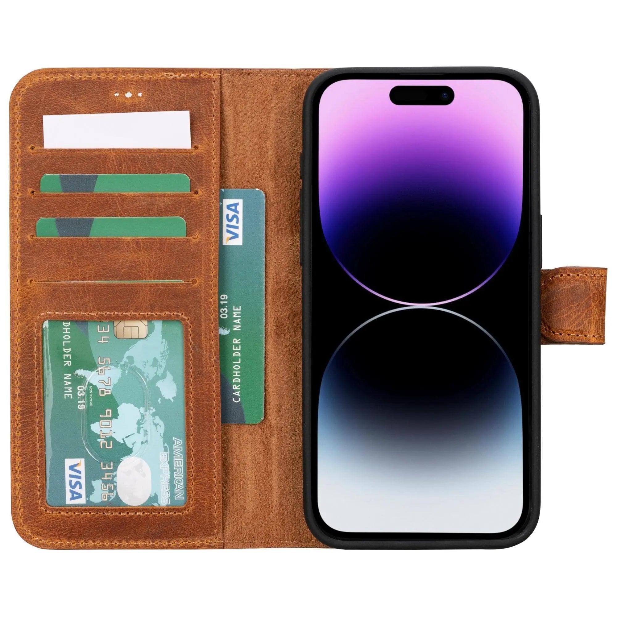 iPhone 15 Pro Leather Wallet Case Detachable RFID MagSafe – Magic Series