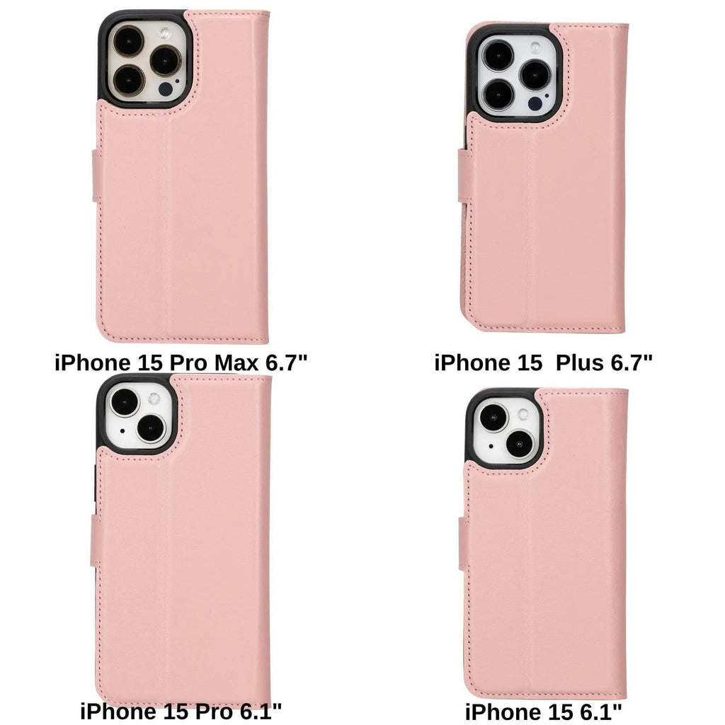 iPhone 15 Pro Max Leather Wallet Case Detachable RFID MagSafe – Magic Series