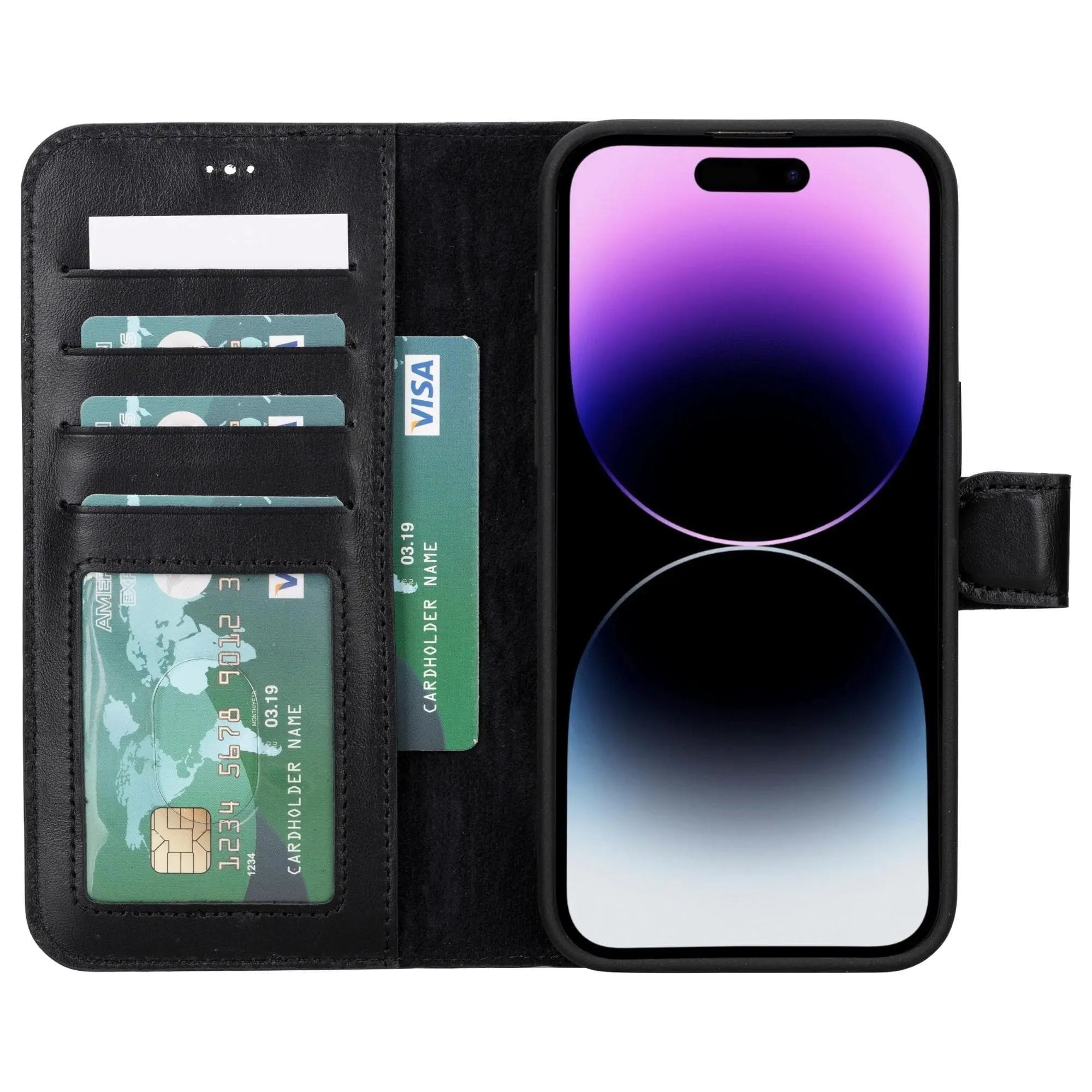 iPhone 15 Pro Max Leather Wallet Case Detachable RFID MagSafe – Magic Series