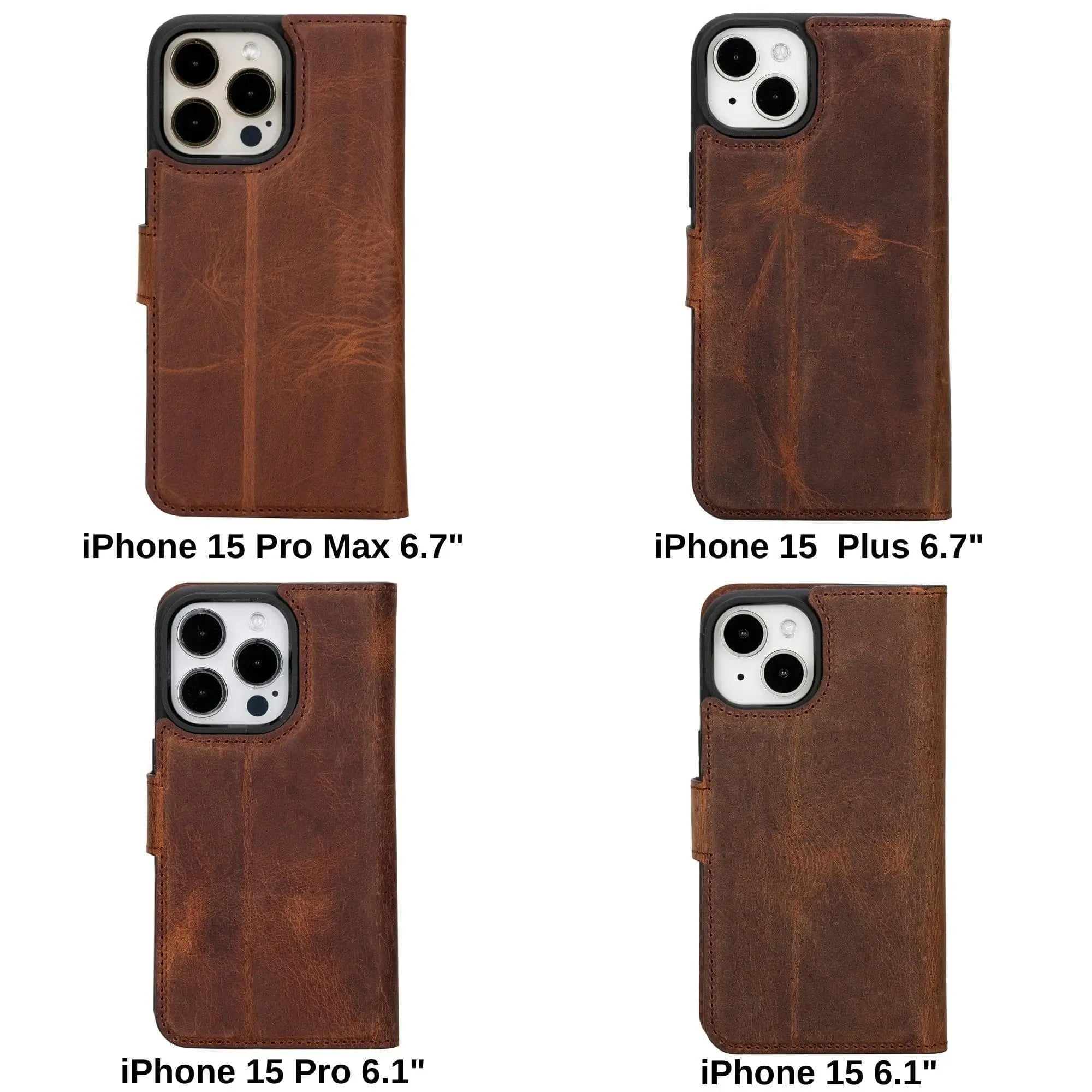 iPhone 15 Pro Leather Wallet Case Detachable RFID MagSafe – Magic Series