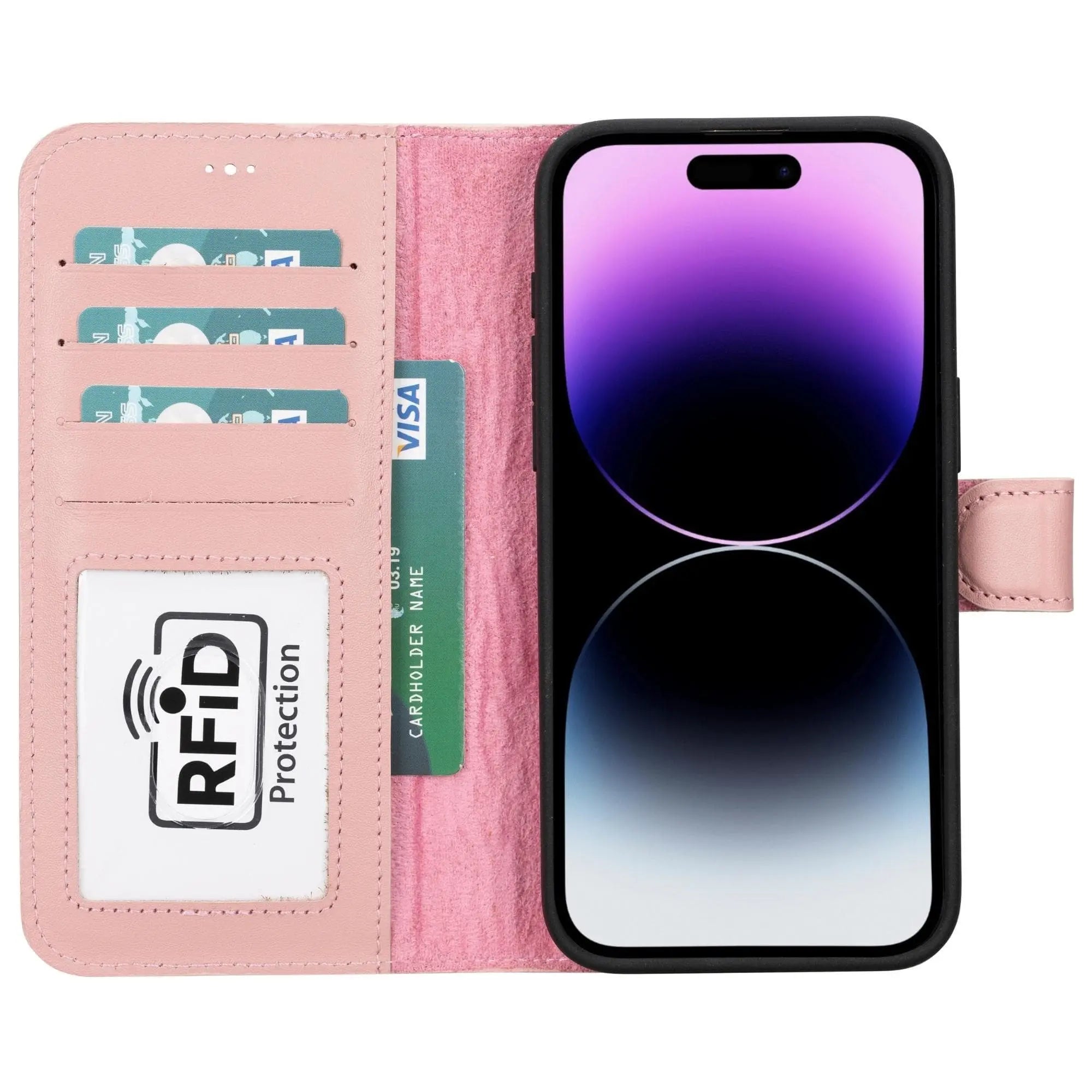 iPhone 15 Pro Max Leather Wallet Case Detachable RFID MagSafe – Magic Series