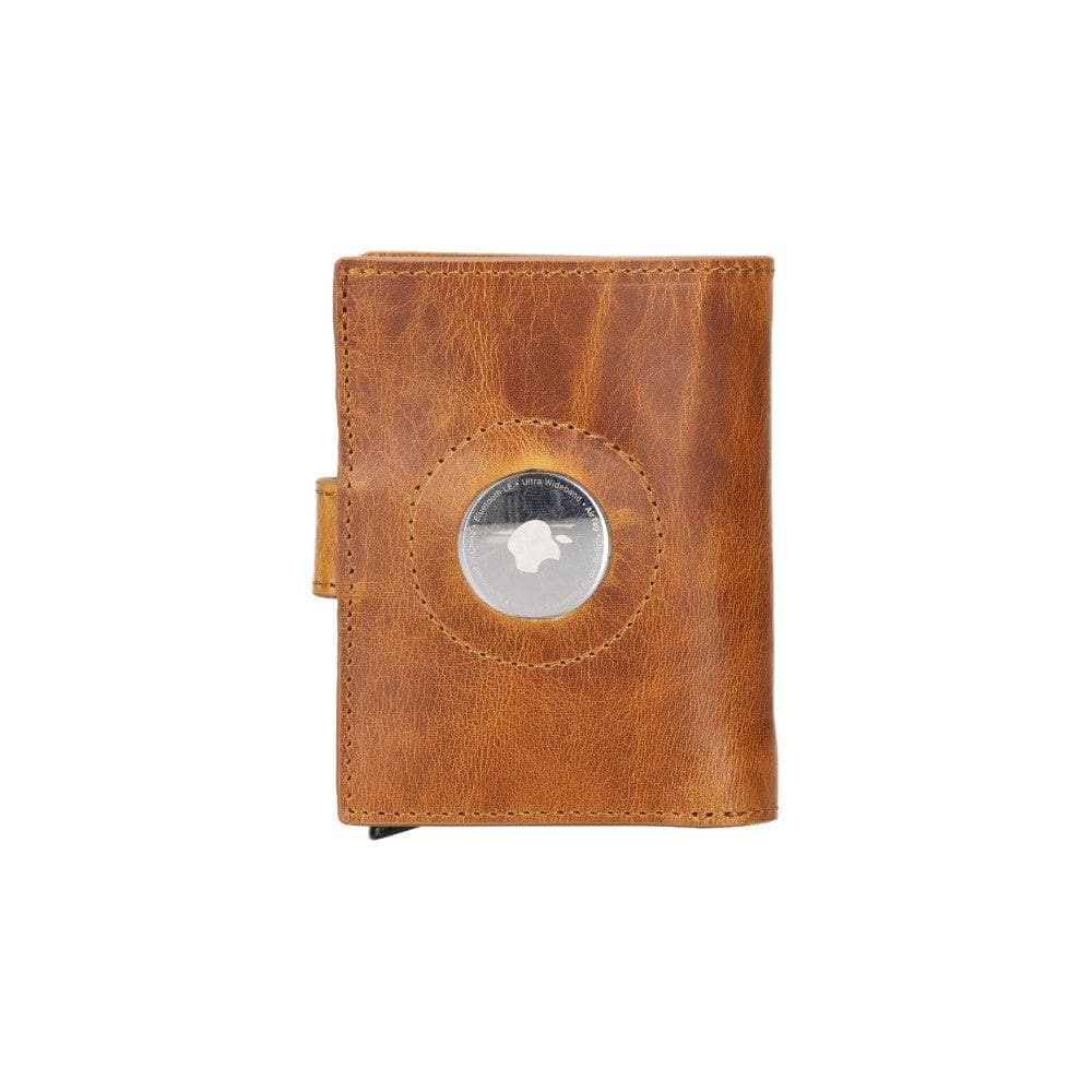 Palertag Zip Mechanical Leather Card Holder with AirTag Slot