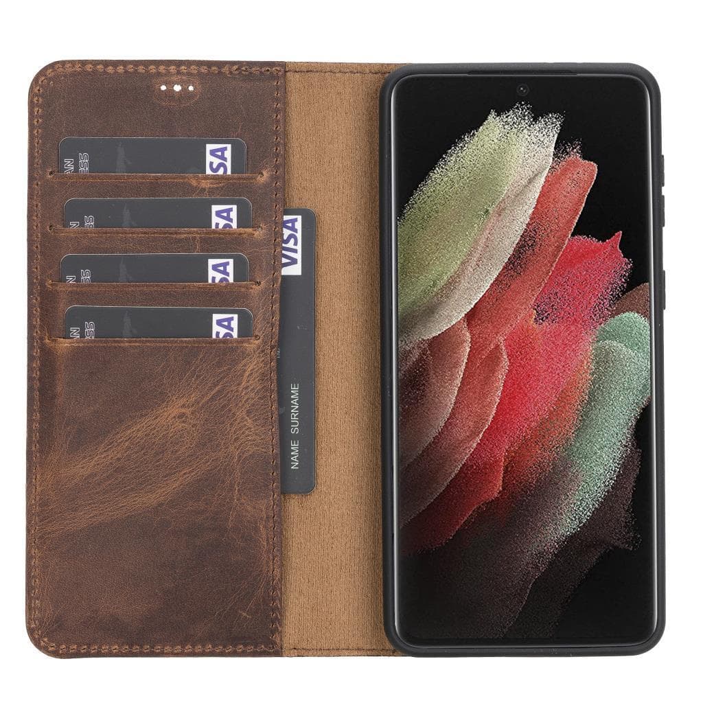 Samsung Galaxy S21 Leather Wallet Case Detachable RFID – Magic