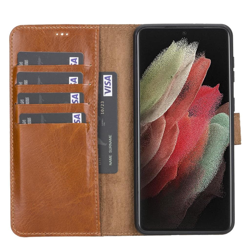Samsung Galaxy S21 Leather Wallet Case Detachable RFID – Magic