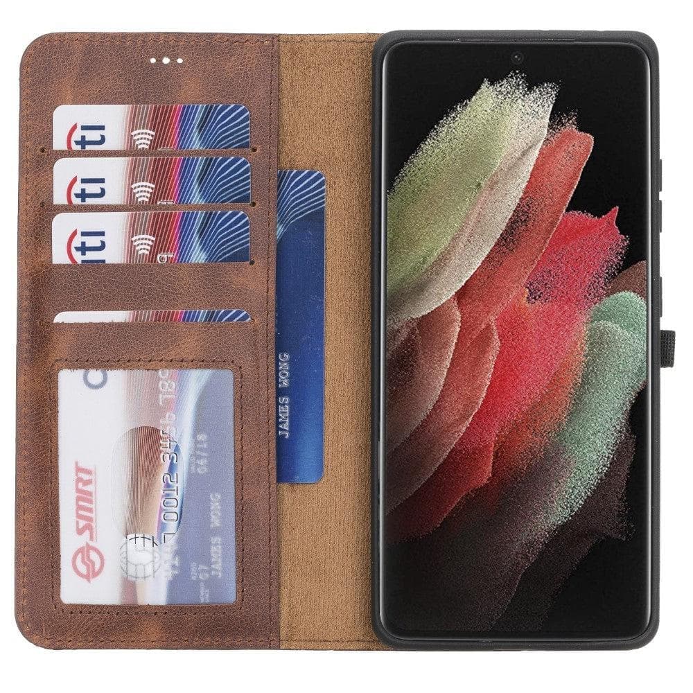 Samsung Galaxy S21 Leather Wallet Case Detachable RFID – Magic