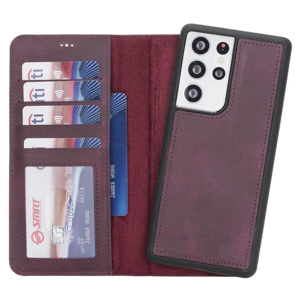 Samsung Galaxy S21 Leather Wallet Case Detachable RFID – Magic