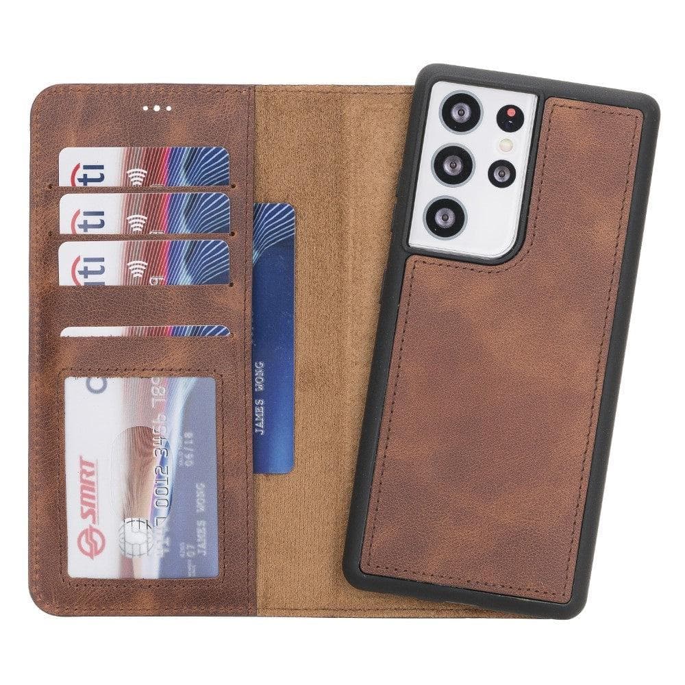 Samsung Galaxy S21 Ultra Leather Wallet Case Detachable RFID – Magic