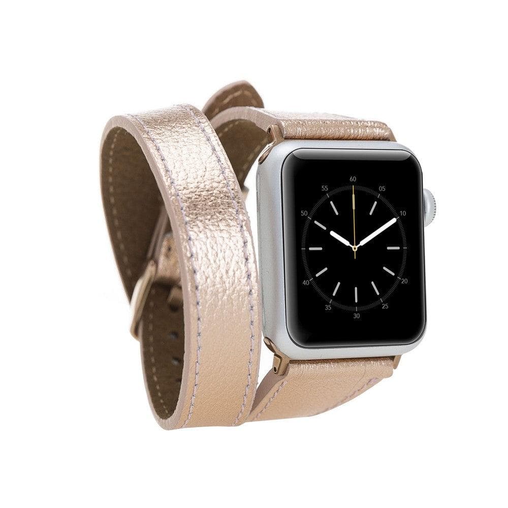 Quantum Slim Leather Double Tour Apple Watch Band
