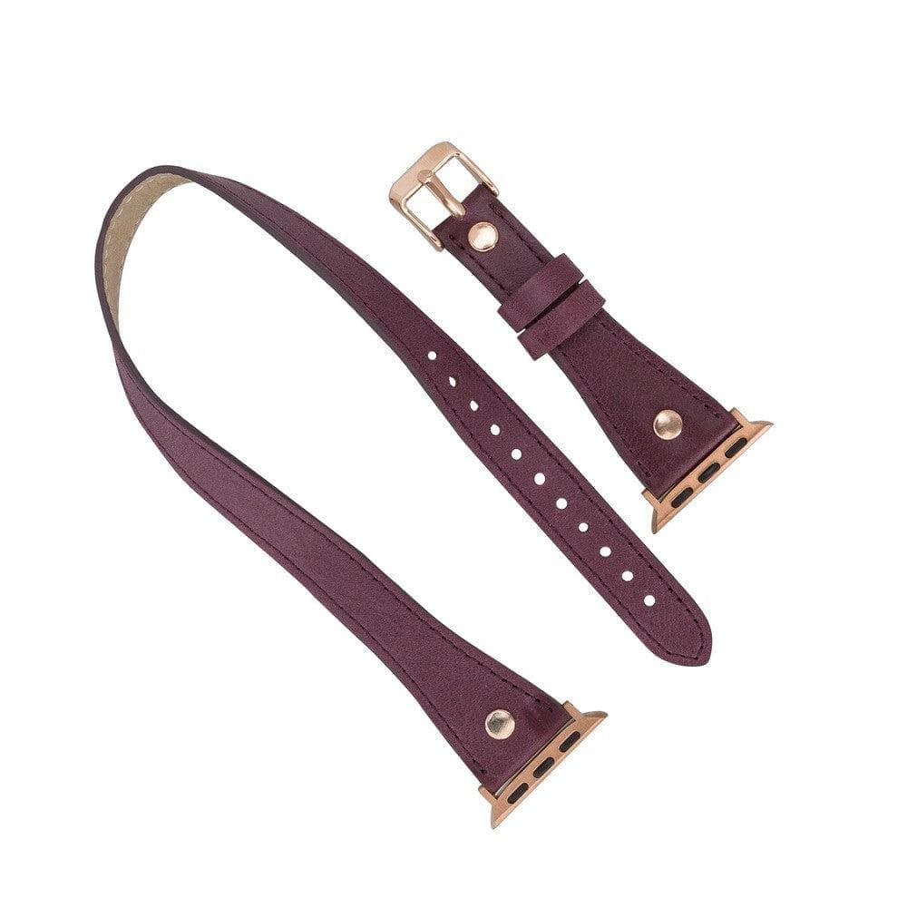 Slim Double Tour Apple Watch Leather Band
