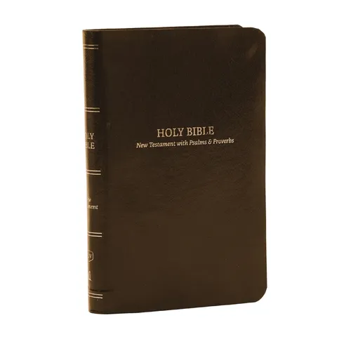 KJV Holy Bible: Pocket New Testament with Psalms and Proverbs, Brown Leatherflex, Red Letter, Comfort Print: King James Version - Imitation Leather