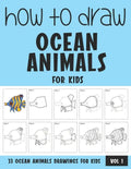 How to Draw Ocean Animals for Kids - Vol 1 - Paperback