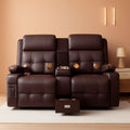 Reclining Massage Loveseat With USB Ports And Wall Hugger