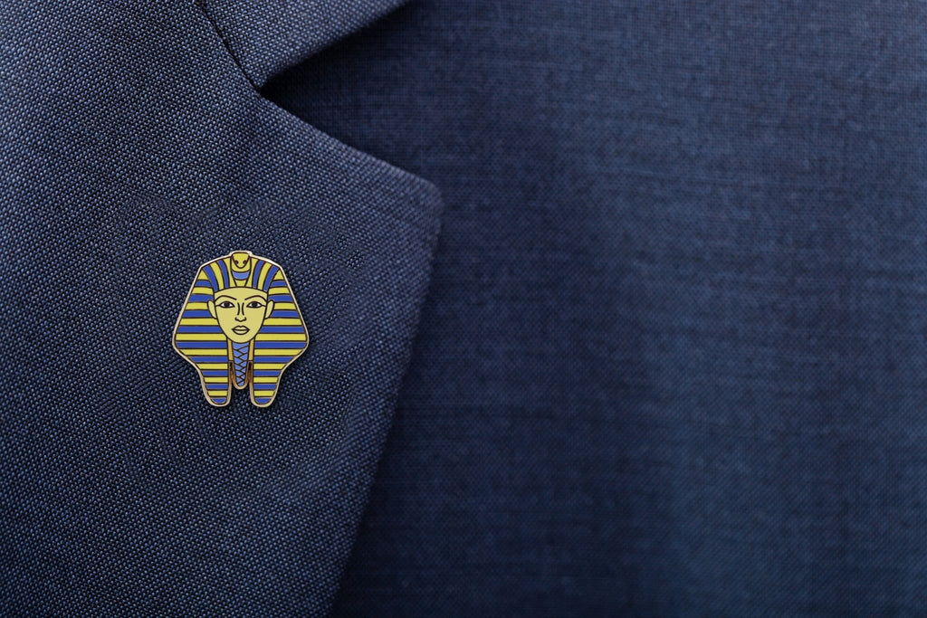 King Tut Mask Pin - Historic Egyptology Enamel Pin