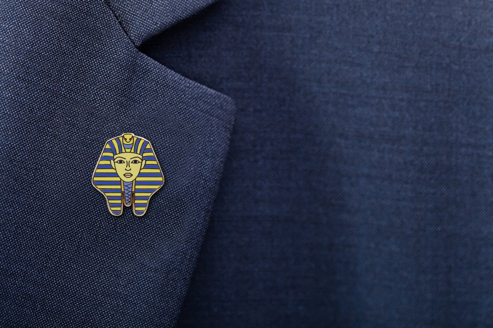 King Tut Mask Pin - Historic Egyptology Enamel Pin