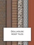 Dollhouse Roof Tiles: Roofing textured wallpaper for decorating doll's houses and model buildings. Beautiful sets of papers for your model making. - Paperback